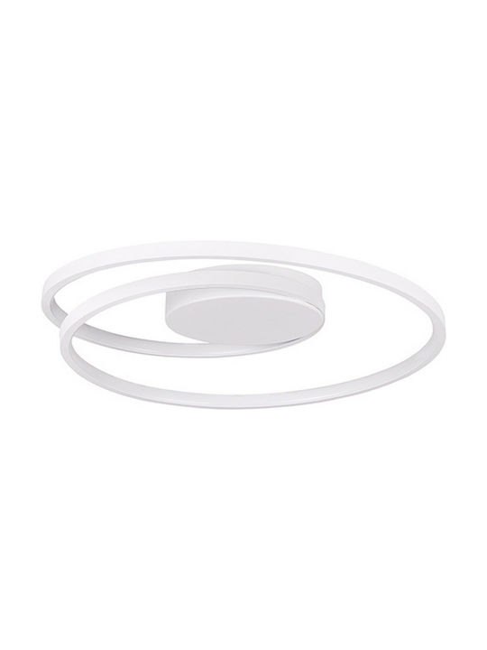 Zambelis Lights Μοντέρνα Μεταλλική Πλαφονιέρα Οροφής με Ενσωματωμένο LED σε Λευκό χρώμα 46.24cm 180054